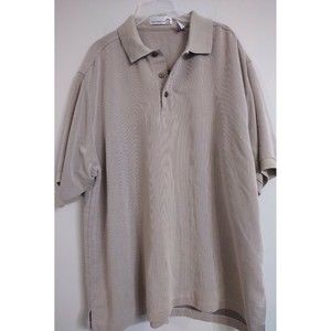Penguin By MunsingWear Classic Fit Henley Style Polo Shirt Size XL Tan
